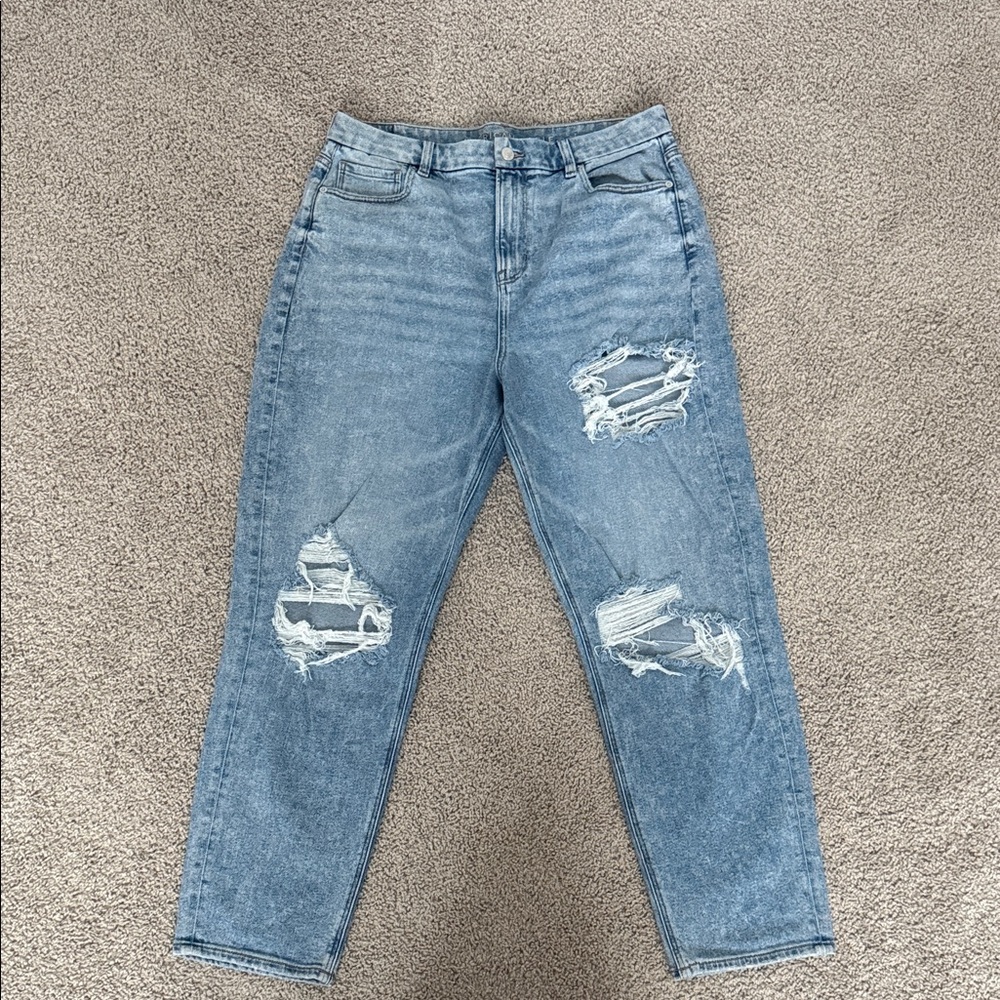 American Girl Light Blue Distressed Boyfriend Jeans